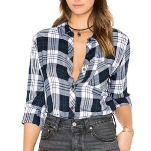 Rails Plaid Button Down Hunter Shirt size XS Colors white, navy, forest